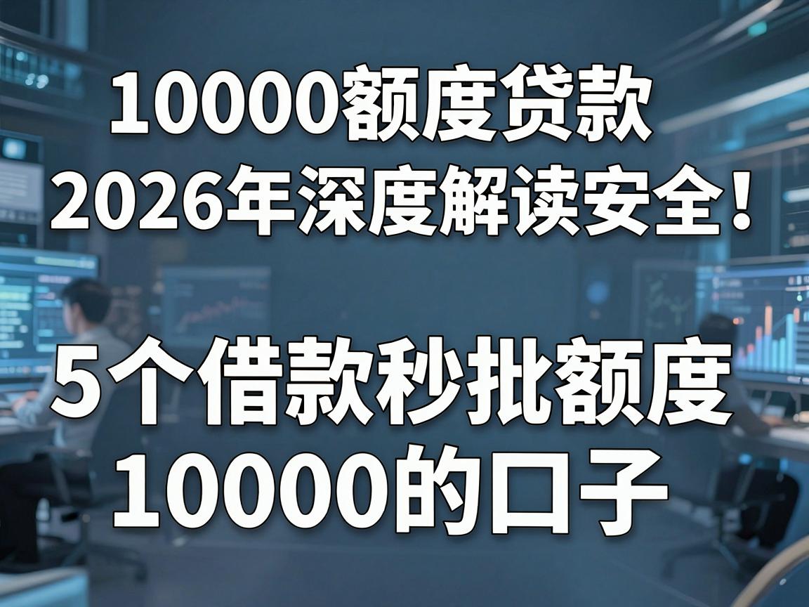 10000额度贷款2026年深度解读安全！解读这5个借款秒批额度10000的口子
