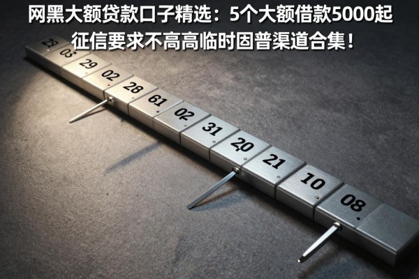 网黑大额贷款口子精选:5个大额借款5000起、征信要求不高的临时周转渠道合集!
