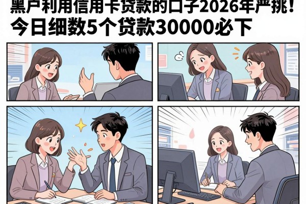 黑户利用信用卡贷款的口子2026年严挑!今日细数5个贷款30000必下