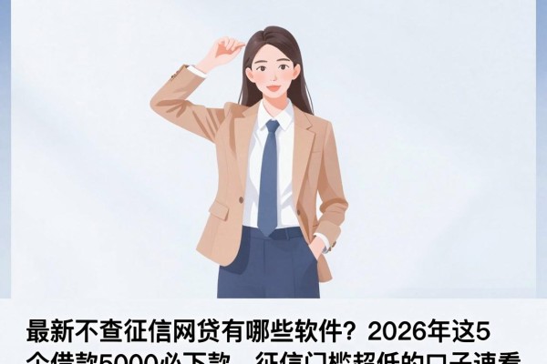 最新不查征信网贷有哪些软件?2026年这5个借款5000必下款、征信门槛超低的口子速看