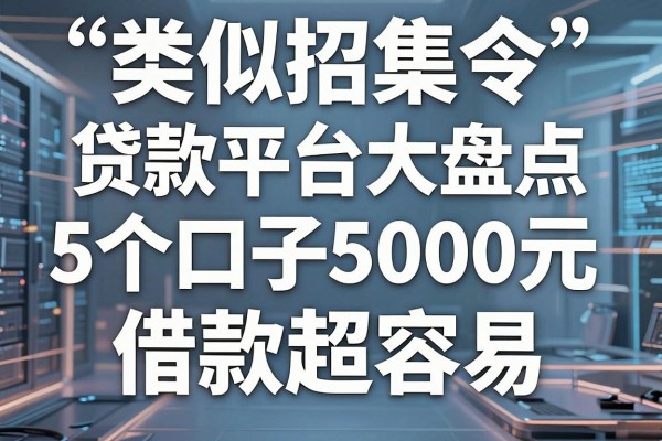 类似招集令的贷款平台大盘点,这5个口子5000元借款超容易