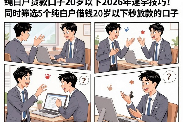 纯白户贷款口子20岁以下2026年速学技巧!同时筛选5个纯白户借钱20岁以下秒放款的口子