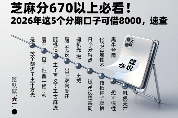 芝麻分670以上必看！2026年这5个分期口子可借8000，速查