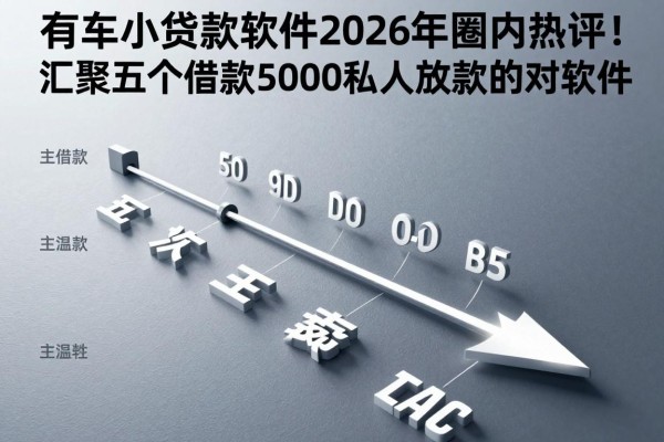 有车小额贷款软件2026年圈内热评!汇聚五个借款5000私人放款的对软件