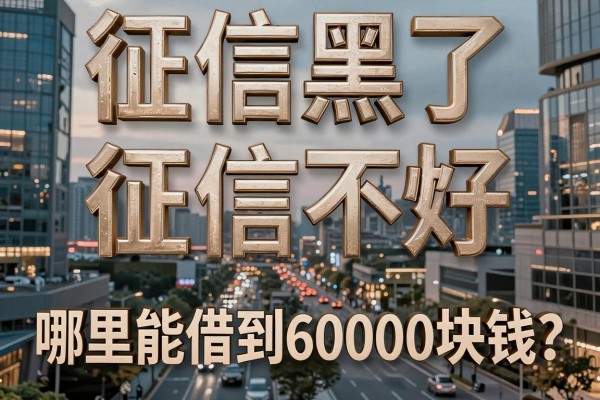 征信黑了、征信不好、征信烂了哪里能借到60000块钱？2026年低息借款重点，这5个征信烂也能借的平台速看！