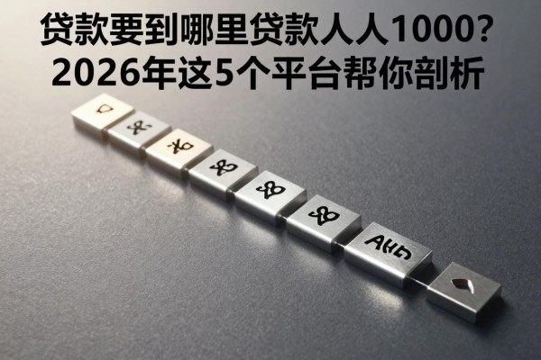 贷款要到哪里贷款人人1000?2026年这5个平台帮你剖析