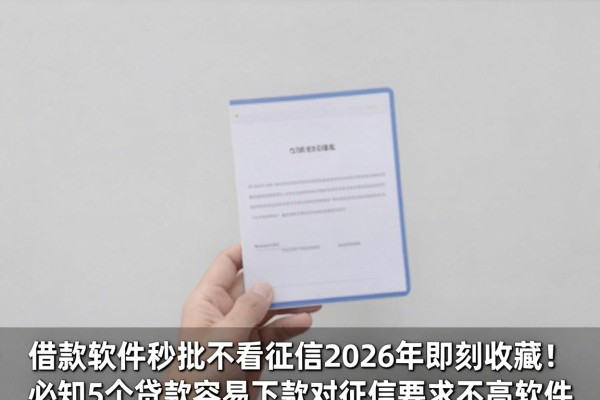 借款软件秒批不看征信2026年即刻收藏!必知5个贷款容易下款对征信要求不高软件