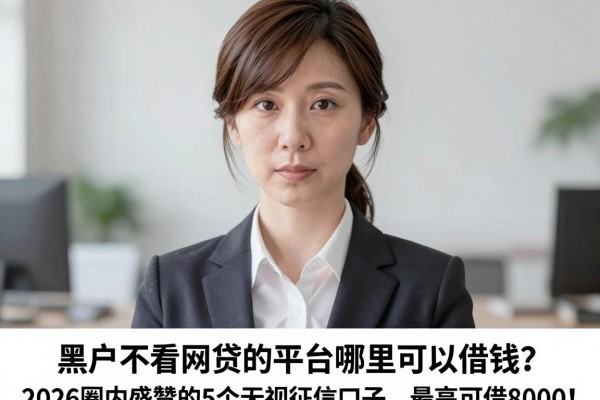 黑户不看网贷的平台哪里可以借钱?2026圈内盛赞的5个无视征信口子,最高可借8000!