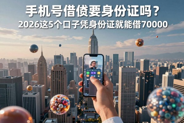 手机号借钱要身份证吗?2026这5个口子凭身份证就能借70000