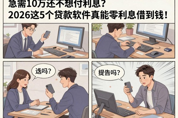 急需10万还不想付利息？2026这5个贷款软件真能零利息借到钱！