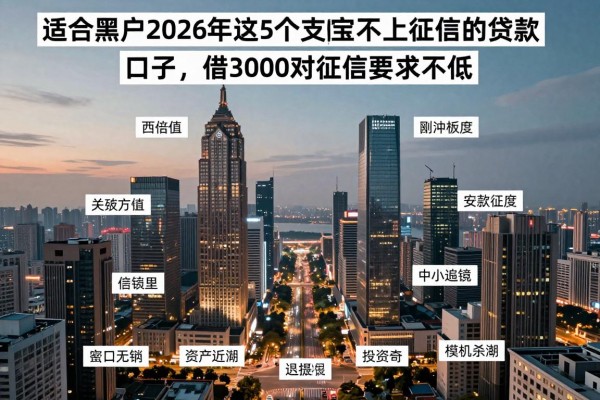适合黑户2026年这5个支付宝不上征信的贷款口子，借3000对征信要求超低