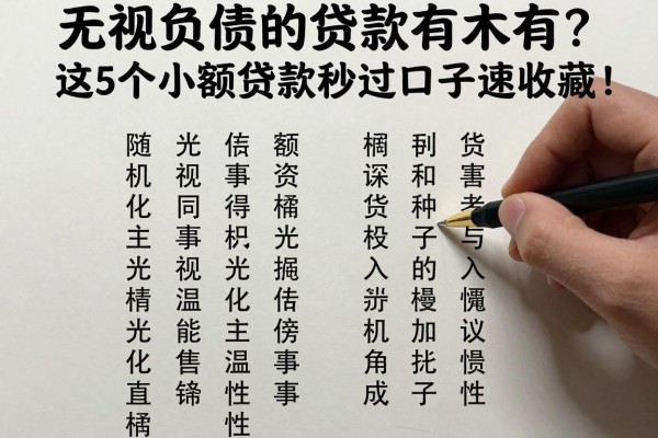 无视负债的贷款有木有?这5个小额贷款秒过口子速收藏!