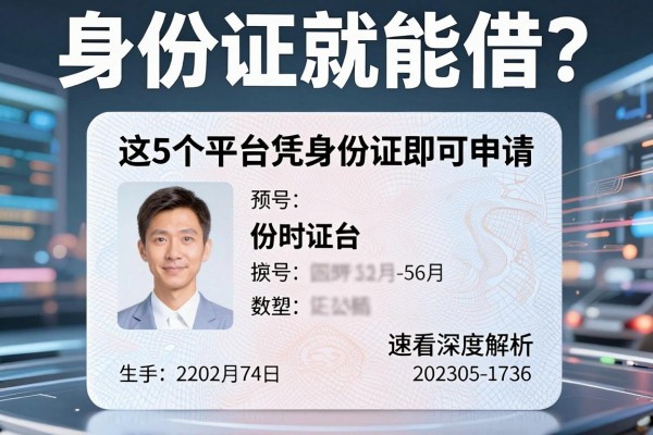 身份证就能借？这5个平台凭身份证即可申请，速看深度解析！