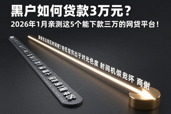 黑户如何贷款3万元？2026年1月亲测这5个能下款三万的网贷平台！