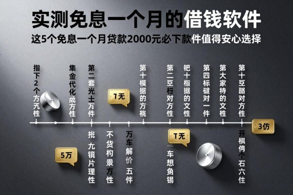 实测免息一个月的借钱软件,这5个免息一个月贷款2000元必下款的软件值得安心选择