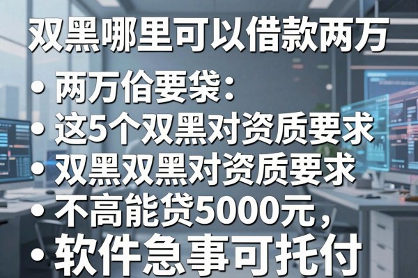 双黑哪里可以借款两万,这5个双黑对资质要求不高能贷5000元软件急事可托付