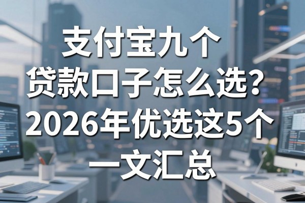 支付宝九个贷款口子怎么选?2026年优选这5个,一文汇总!
