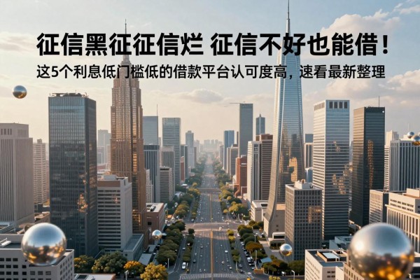 征信黑、征信烂、征信不好也能借！这5个利息低门槛低的借款平台认可度高，速看最新整理！