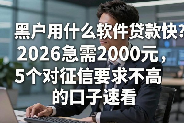 黑户用什么软件贷款快？2026急需2000元这5个对征信要求不高的口子速看