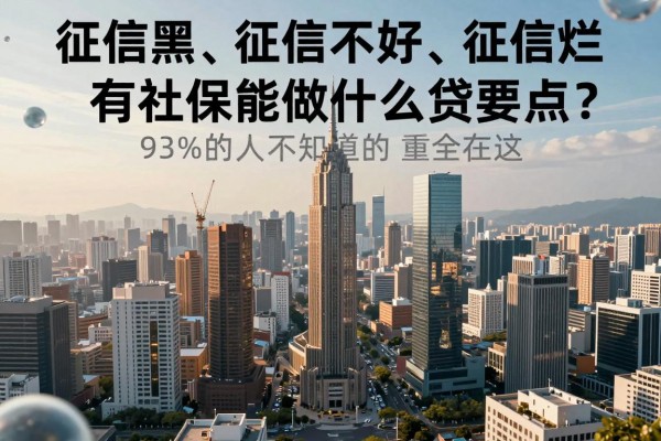 征信黑、征信不好、征信烂,有社保能做什么贷款?93%的人不知道的要点全在这
