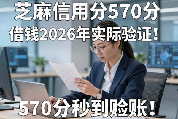 芝麻信用分570分借钱2026年实际验证！同时罗列这五个贷款570分秒到账的口子