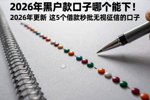 2026年黑户贷款口子哪个能下!2026年更新这5个借款秒批无视征信的口子
