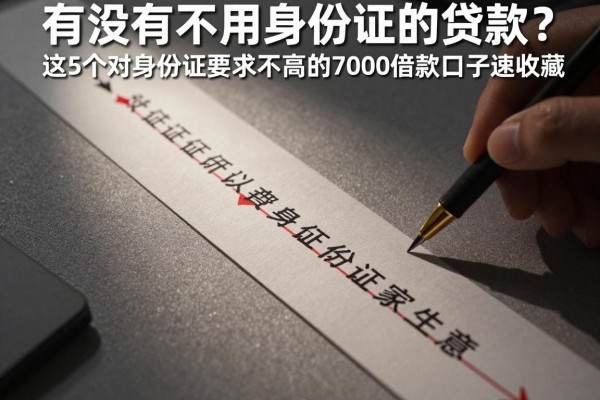 有没有不用身份证的贷款？这5个对身份证要求不高的7000借款口子速收藏