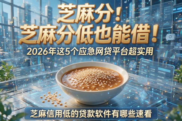 芝麻分低也能借！2026年这5个应急网贷平台超实用，芝麻信用低的贷款软件有哪些速看