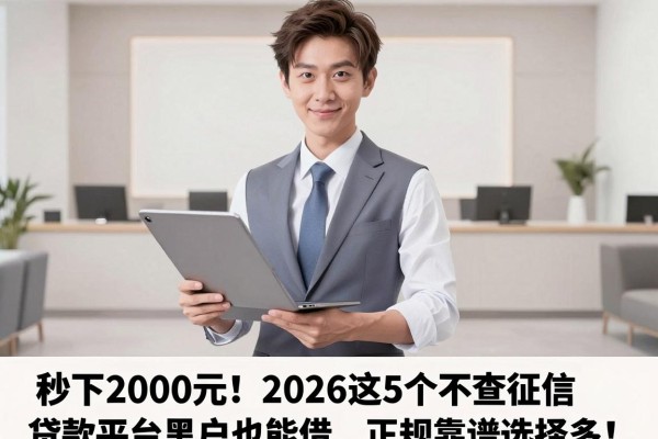 秒下2000元!2026这5个不查征信贷款平台黑户也能借,正规靠谱选择多!