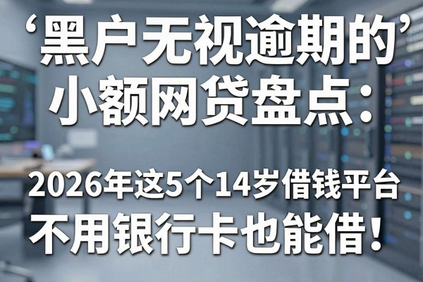 黑户无视逾期的小额网贷盘点:2026年这5个14岁借钱平台不用银行卡也能借