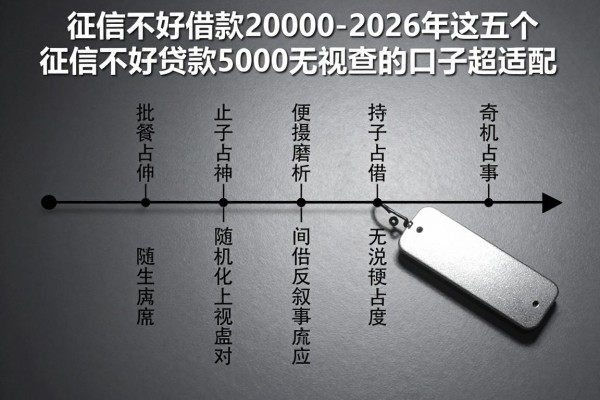 征信不好借款20000,2026年这五个征信不好贷款5000无视查的口子超适配