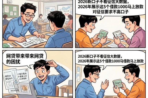 2026新口子不看征信大数据,2026年展示这5个借款1000马上放款对征信要求不高口子