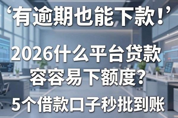 有逾期也能下款!2026什么平台贷款容易下额度?这5个借款口子秒批到账