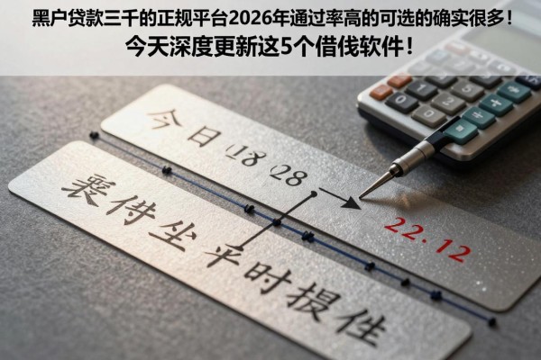 黑户贷款三千的正规平台2026年通过率高的可选的确实很多!,今天深度更新这5个借钱软件!