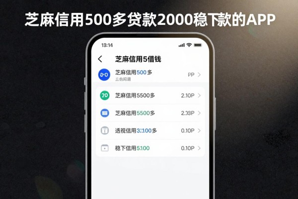 芝麻信用500多借钱,这几家芝麻信用500多贷款2000稳下款的app操作简单便捷