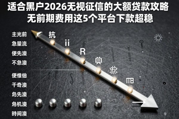 适合黑户2026无视征信的大额贷款攻略，无前期费用这5个平台下款超稳