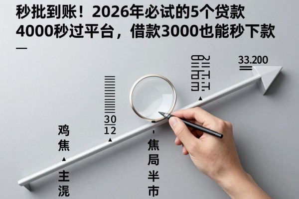 秒批到账!2026年必试的5个贷款4000秒过平台,借款3000也能秒下款