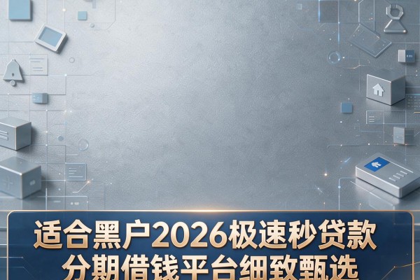 适合黑户2026极速秒贷款分期借钱平台细致甄选
