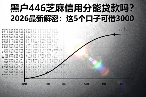 黑户446芝麻信用分能贷款吗？2026最新解密：这5个口子可借3000