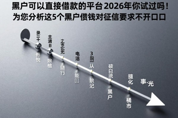 黑户可以直接借款的平台app2026年你试过吗!为您分析这5个黑户借钱对征信要求不高口子