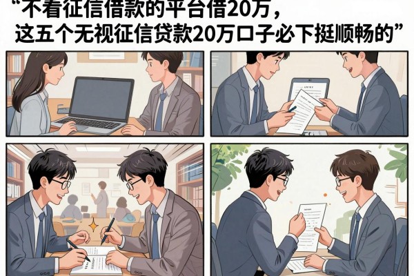 不看征信借款的平台借20万,这五个无视征信贷款20万口子必下挺顺畅的