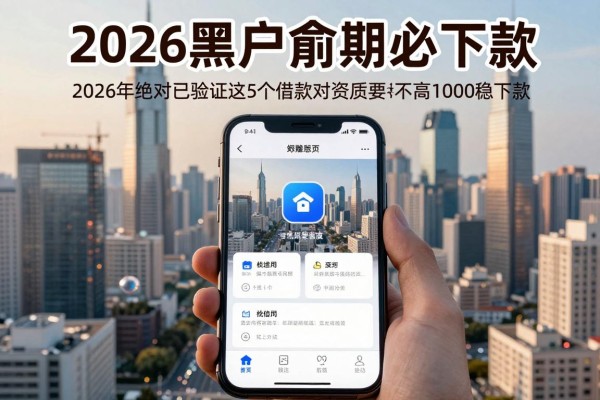 2026黑户逾期必下款，2026年绝对已验证这5个借款对资质要求不高1000稳下款app