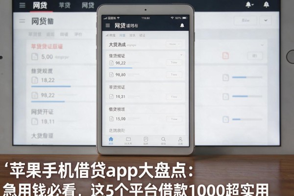 苹果手机借贷app大盘点:急用钱必看,这5个平台借款1000超实用