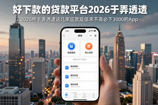 好下款的贷款平台,2026终于弄透彻这几家借款对征信要求不高必下3000的app