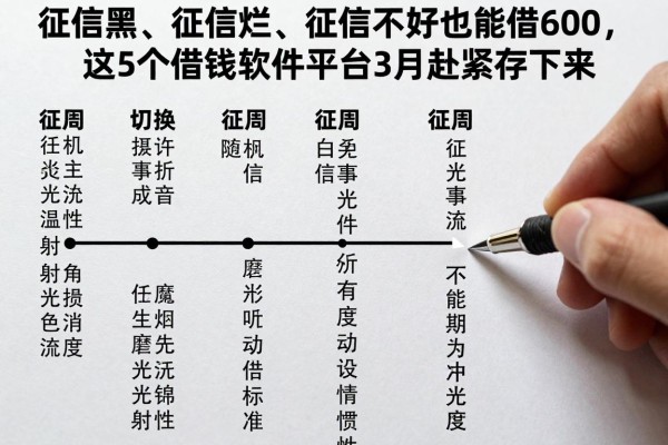 征信黑、征信烂、征信不好也能借6000,这5个借钱软件平台3月赶紧存下来