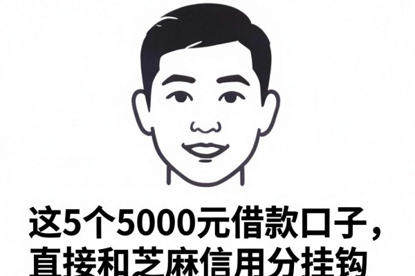 这5个5000元借款口子，直接和芝麻信用分挂钩