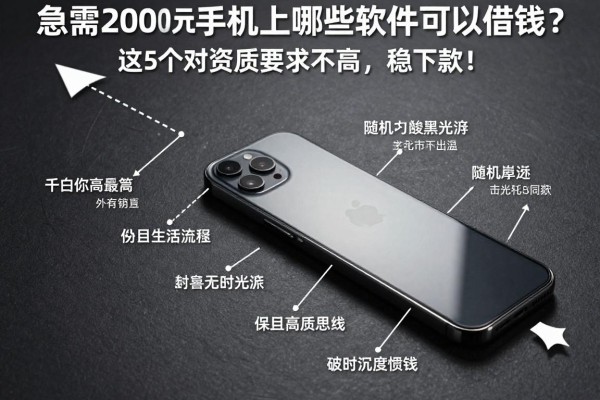 急需2000元?手机上哪些软件可以借钱?这5个对资质要求不高,稳下款!