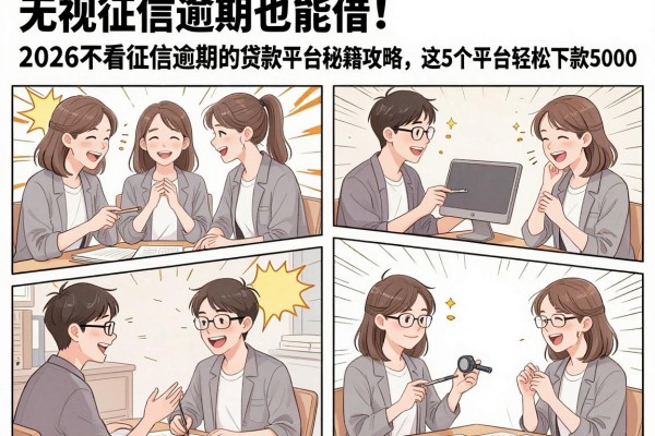 无视征信逾期也能借！2026不看征信逾期的贷款平台秘籍攻略，这5个平台轻松下款5000