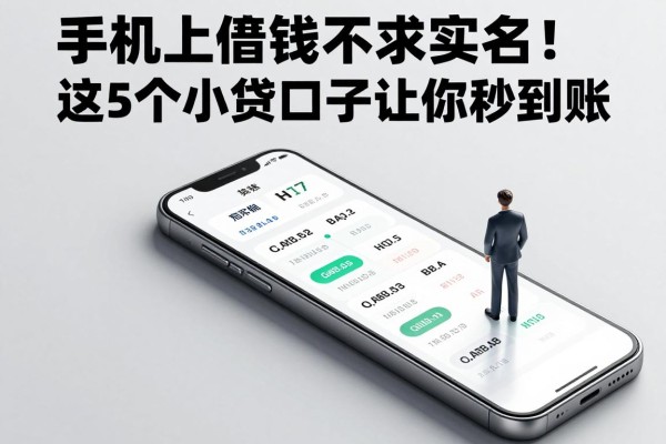 手机上借钱不求实名！这5个小贷口子让你秒到账