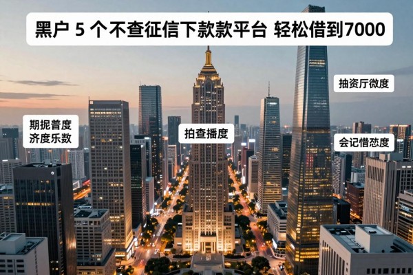 适合黑户5个不查征信好下款的贷款平台，轻松借到7000